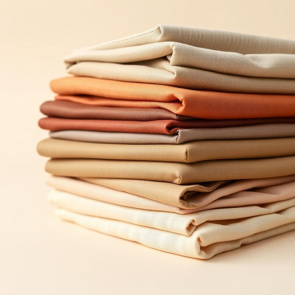 Textile rolls and production materials in the atelier